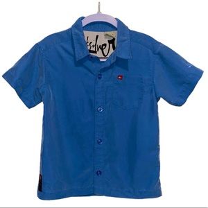 Quicksilver Boys Button Down T-Shirt Size 3T Blue